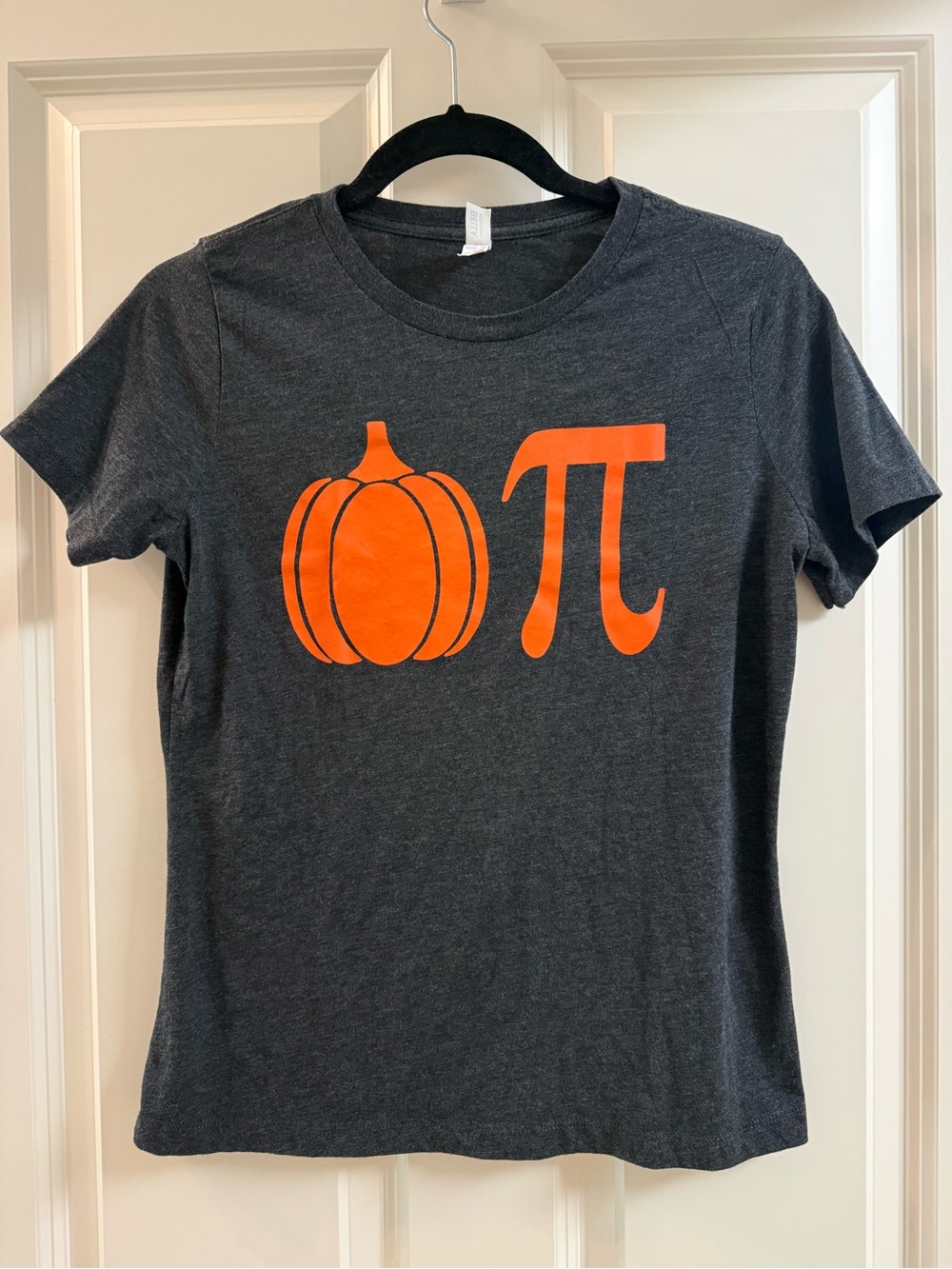 Pumpkin Pie!!! Bella Canvas Charcoal Tee with Orange Graphic